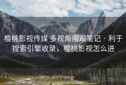 樱桃影视传媒 多视角围观笔记 · 利于搜索引擎收录，樱桃影视怎么进