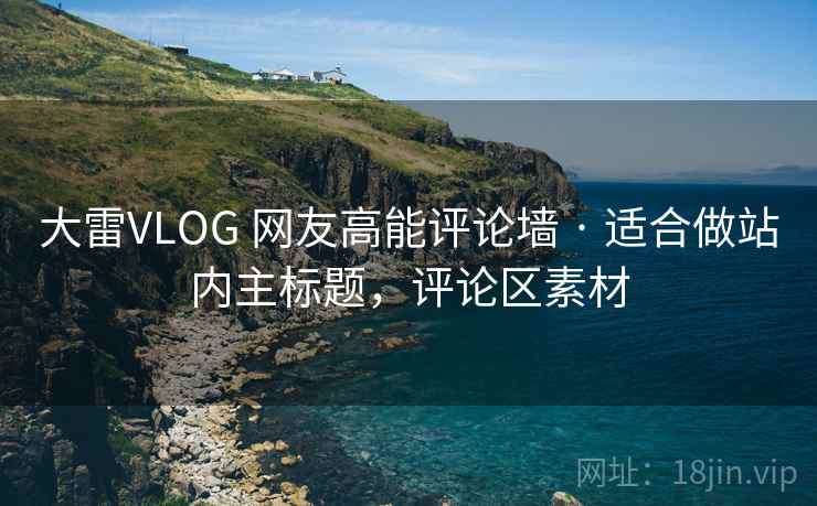 大雷VLOG 网友高能评论墙 · 适合做站内主标题，评论区素材