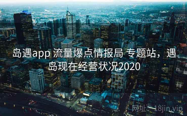 岛遇app 流量爆点情报局 专题站，遇岛现在经营状况2020