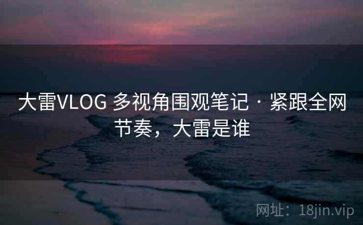 大雷VLOG 多视角围观笔记 · 紧跟全网节奏，大雷是谁